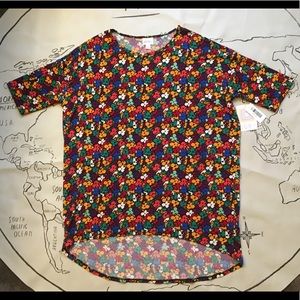 LuLaRoe Irma Tunic Tee - Bright Floral Print